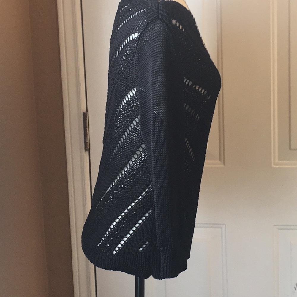 WHBM black pullover knitted top/sweater size medium - Picture 3 of 13